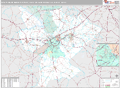 Augusta-Richmond County Metro Area Digital Map Premium Style